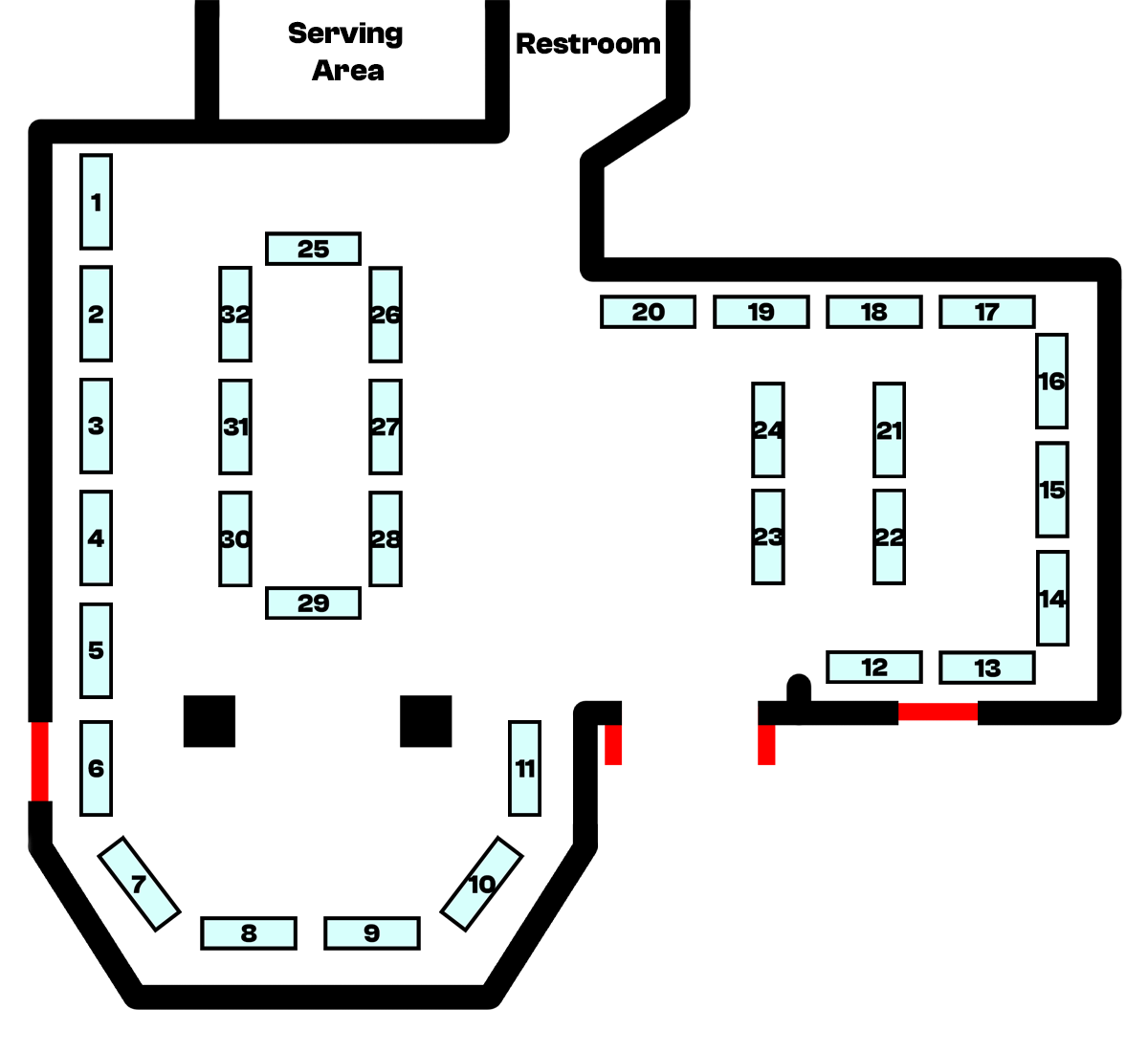 Venue floor layout